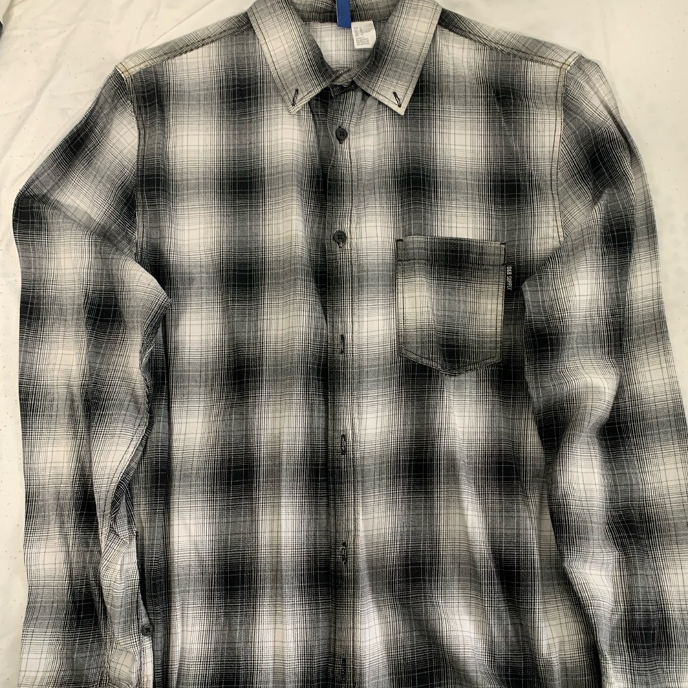 H&M Black and white dress shirt size M